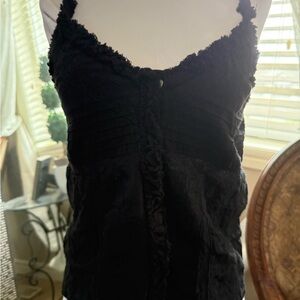 Elegant Strappy Black Lace Women's Top by Zara Sz S